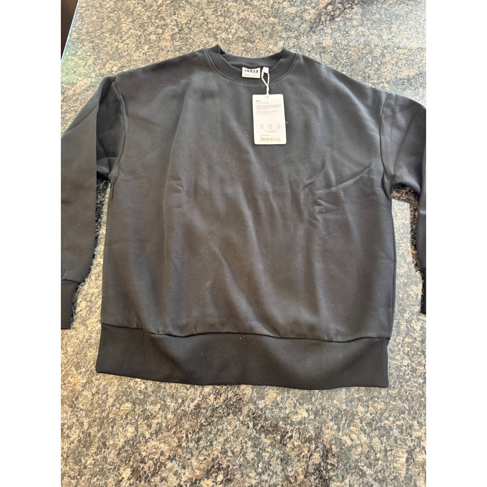 LSKD‎ MVP Oversize Sweater Black Unisex Crewneck Sweatshirt NWT Small